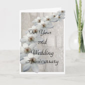 2e huwelijksjubileum kaart sjabloon (Voorkant)