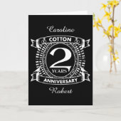 2e huwelijksjubileum verweerde wapen kaart (Gele Bloem)