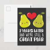 2e huwelijksverjaardagscadeau getrouwd stel Peer Briefkaart (Voorkant / Achterkant)