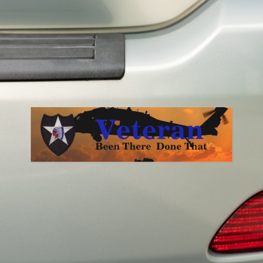 2e INF DIV ID infanterieveteranen Bumpersticker (Op auto)