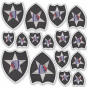 2e INF Infanteriedivisie Indische hoofdcontour Sticker (Voorkant)