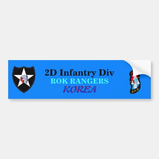 2e Infanteriediv ROK RANGERS-Bumpersticker Bumpersticker (Voorkant)