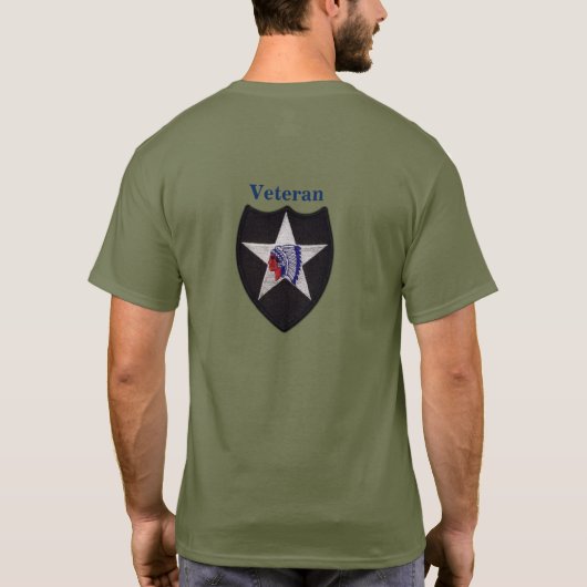 2e infanteriedivisie 2e ID Veterans veteranen patc T-shirt (Achterkant)