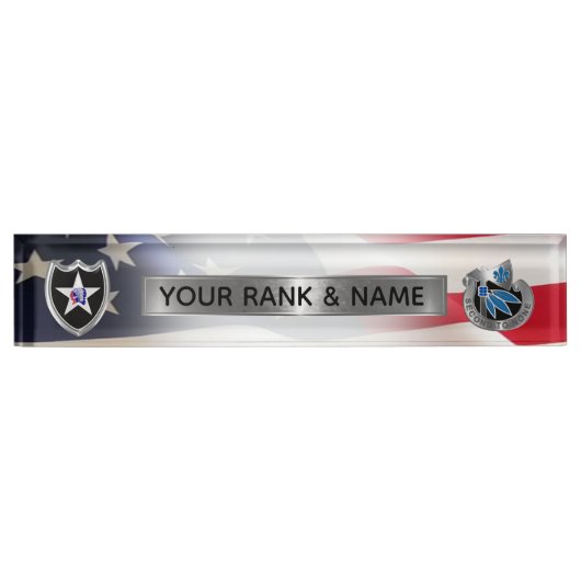 2e Infanteriedivisie - 2ID Naambordje (Voorkant)