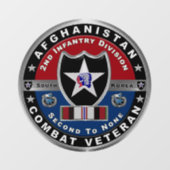 2e infanteriedivisie "Afghanistan Combat Veteran" Raamsticker (Vel)