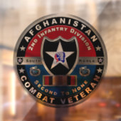2e infanteriedivisie "Afghanistan Combat Veteran" Raamsticker (Vel 2)