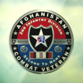 2e infanteriedivisie "Afghanistan Combat Veteran" Raamsticker (Vel 3)