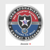 2e infanteriedivisie Afghanistan Iraakse veteraan Sticker (Vel)