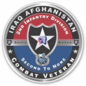 2e infanteriedivisie Afghanistan Iraakse veteraan Sticker (Voorkant)