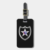 2e infanteriedivisie bagagelabel (Voorkant verticaal)