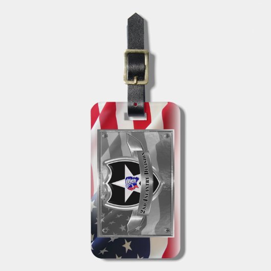 2e infanteriedivisie bagagelabel (Voorkant verticaal)