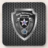 2e infanteriedivisie bier onderzetter (Voorkant)