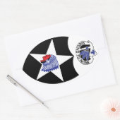 2e Infanteriedivisie, geen tweede. Ovale Sticker (Envelop)