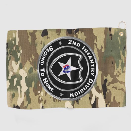 2e infanteriedivisie golfhanddoek (Horizontaal)
