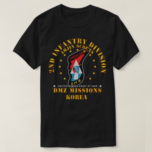 2e Infanteriedivisie ImJin Scout DMZ-missies T-shirt (Design voorkant)