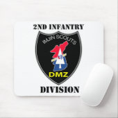 2e infanteriedivisie - Imjin-sokken met tekst Muismat (Met muis)