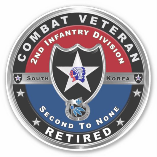 2e infanteriedivisie, in ruste sticker (Voorkant)