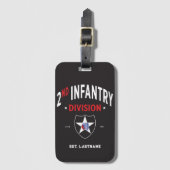2e Infanteriedivisie "Indianhead" Custom Bagagelabel (Voorkant (verticaal))