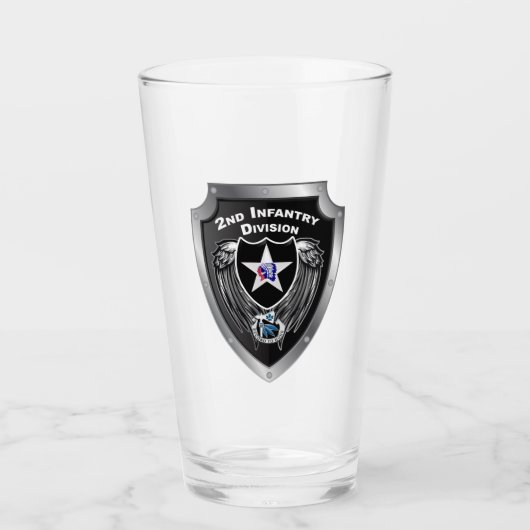2e Infanteriedivisie “Indianhead Div Glass Cup Glas (Voorkant)