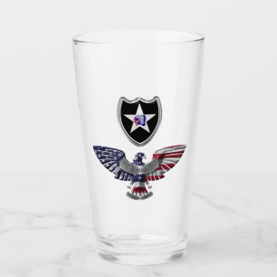 2e Infanteriedivisie "Indianhead Div Glass Cup Glas