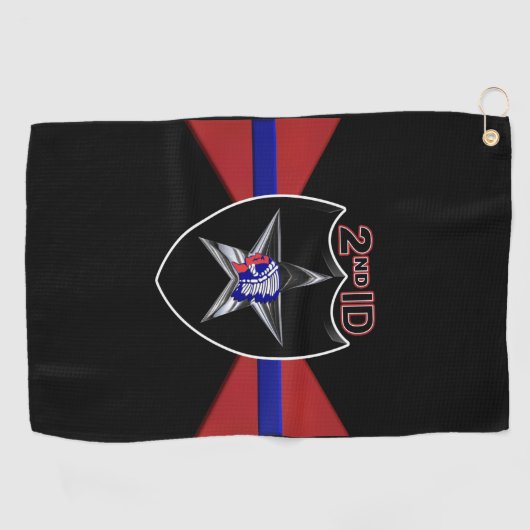 2e infanteriedivisie "Indianhead Division" Golfhanddoek (Horizontaal)
