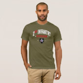 2e Infanteriedivisie "Indianhead" Grunge T-shirt (Voorkant volledig)