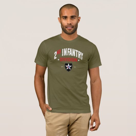 2e Infanteriedivisie "Indianhead" Grunge T-shirt (Voorkant volledig)