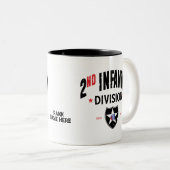 2e Infanteriedivisie "Indianhead" in nood Tweekleurige Koffiemok (Voorkant rechts)