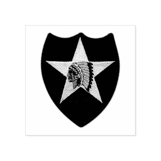 2e Infanteriedivisie Indianhead Veterans Vets Rubberstempel (Afrduk)