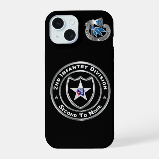 2e Infanteriedivisie iPhone 15 Case (Achterkant)