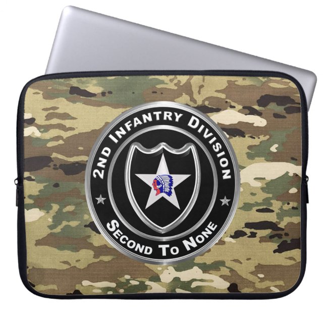 2e infanteriedivisie laptop sleeve (Voorkant)