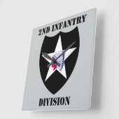 2e infanteriedivisie met tekst vierkante klok (Hoek)