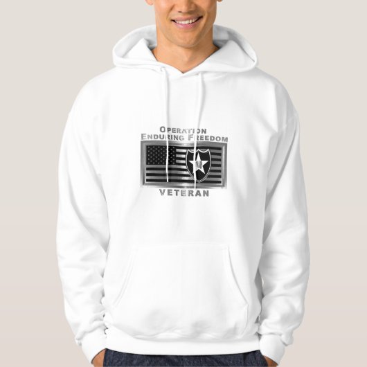 2e infanteriedivisie OEF Veteraan Hoodie (Voorkant)
