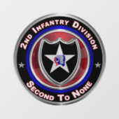 2e infanteriedivisie  raamsticker (Vel)