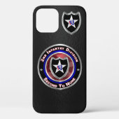 2e Infanteriedivisie "Second to None" Gepersonalis Case-Mate iPhone Case (Achterkant)
