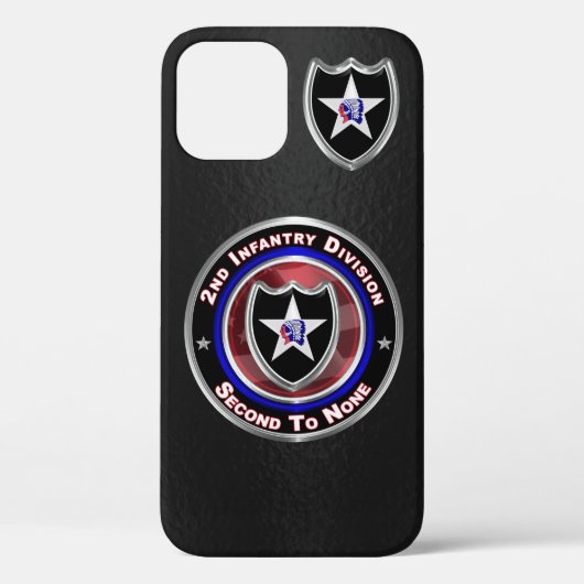 2e Infanteriedivisie "Second to None" Gepersonalis Case-Mate iPhone Case (Achterkant)