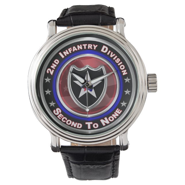 2e Infanteriedivisie “Second To None”  Horloge (Voorkant)
