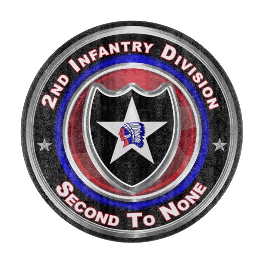 2e Infanteriedivisie “Second To None” Snijplank (Voorkant)