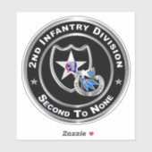 2e infanteriedivisie sticker (Vel)