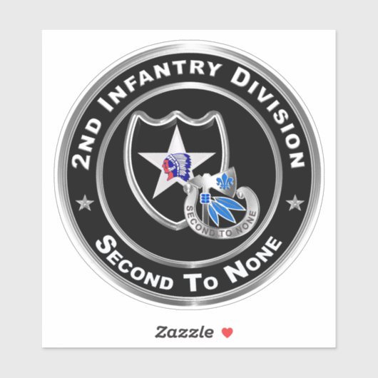 2e infanteriedivisie sticker (Vel)