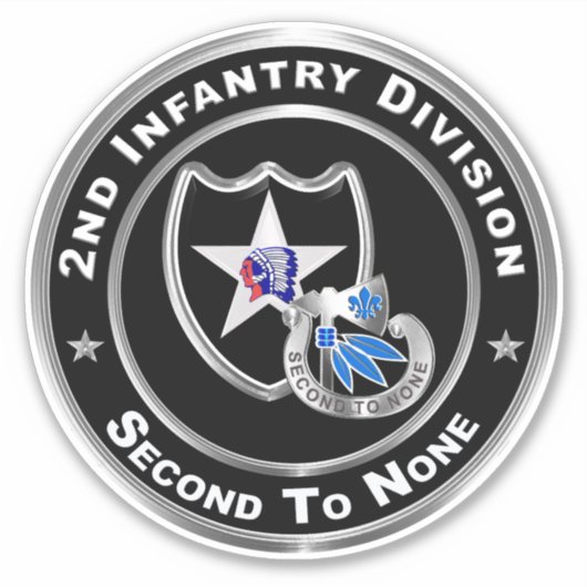 2e infanteriedivisie sticker (Voorkant)