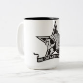 2e infanteriedivisie tweekleurige koffiemok (Voorkant links)