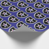 2e Infanteriedivisie Zilveren Omlijst Patch Cadeaupapier (Hoek)