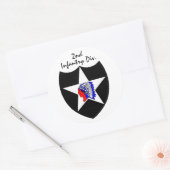 2e INFANTRY DIVISION Ronde Sticker (Envelop)