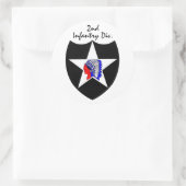 2e INFANTRY DIVISION Ronde Sticker (Tas)
