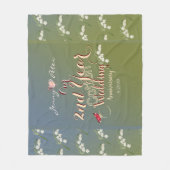 2e jaar Cotton Wedding Jubileum Fleece Deken (Voorkant)