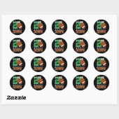 2e Jaar Down Football Lover Tweede Verjaardag Jong Ronde Sticker (Vel)
