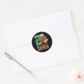 2e Jaar Down Football Lover Tweede Verjaardag Jong Ronde Sticker (Envelop)