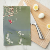 2e jaar Jubileum katoenbruiloft   Theedoek (Quarter Fold)