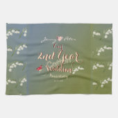 2e jaar Jubileum katoenbruiloft   Theedoek (Horizontaal)